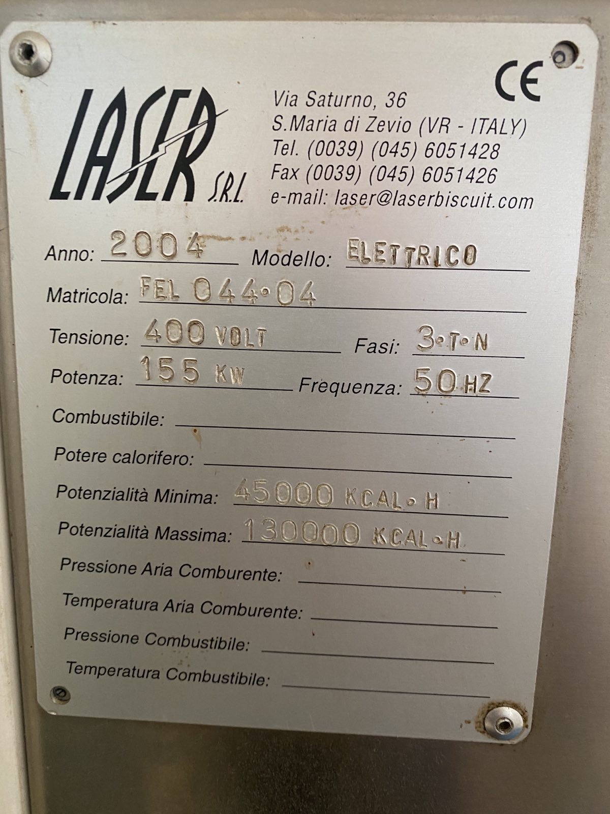 Linija industrijska za proizvodnju kolača Laser Italija